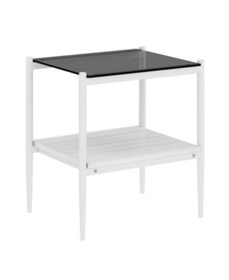 Streamdale Modern Coffee & End Tables Set, Glass & MDF (Grey)