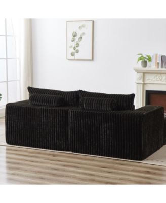 1 Pc   Plush Corduroy Oversized, Cloud Plush, Lounge Chaise   Sectional Sofa