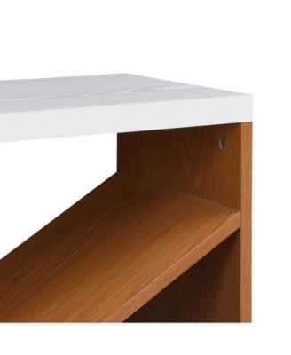 70.87" Farmhouse Table with Storage, X-Shape, Detachable Extra-Long