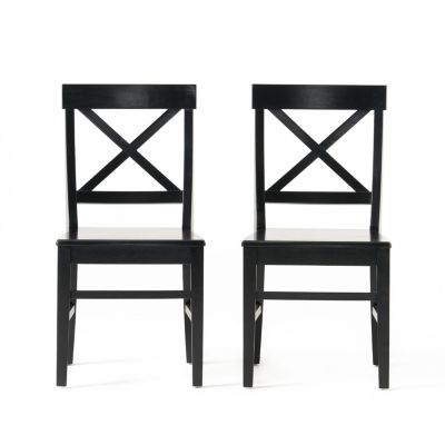 Streamdale Rustic Farmhouse Acacia Dining Chairs