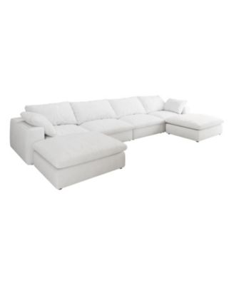 Streamdale Cloud Modular U-Shaped Sofa with 2 Ottomans