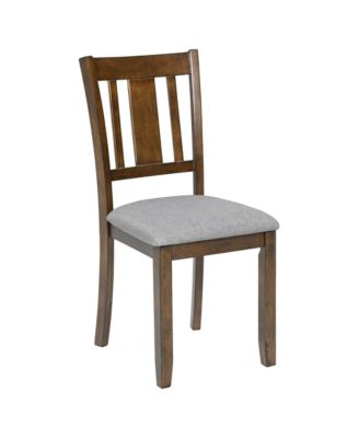 6-Piece Walnut Dining Set Table, 4 Chairs & Bench