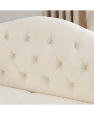 Streamdale Grey Velvet Chesterfield Sofa with Nailhead Trim