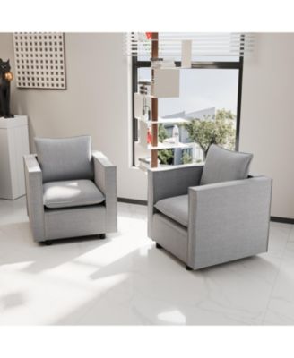 Streamdale Cozy Gray Single Sofa Chair Soft Cushion, Modern Comfort