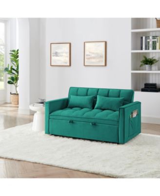Streamdale 54.33 inch versatile foldable sofa bed in 3 lengths, modern sofa sofa sofa velvet pull-out bed, adjustable back