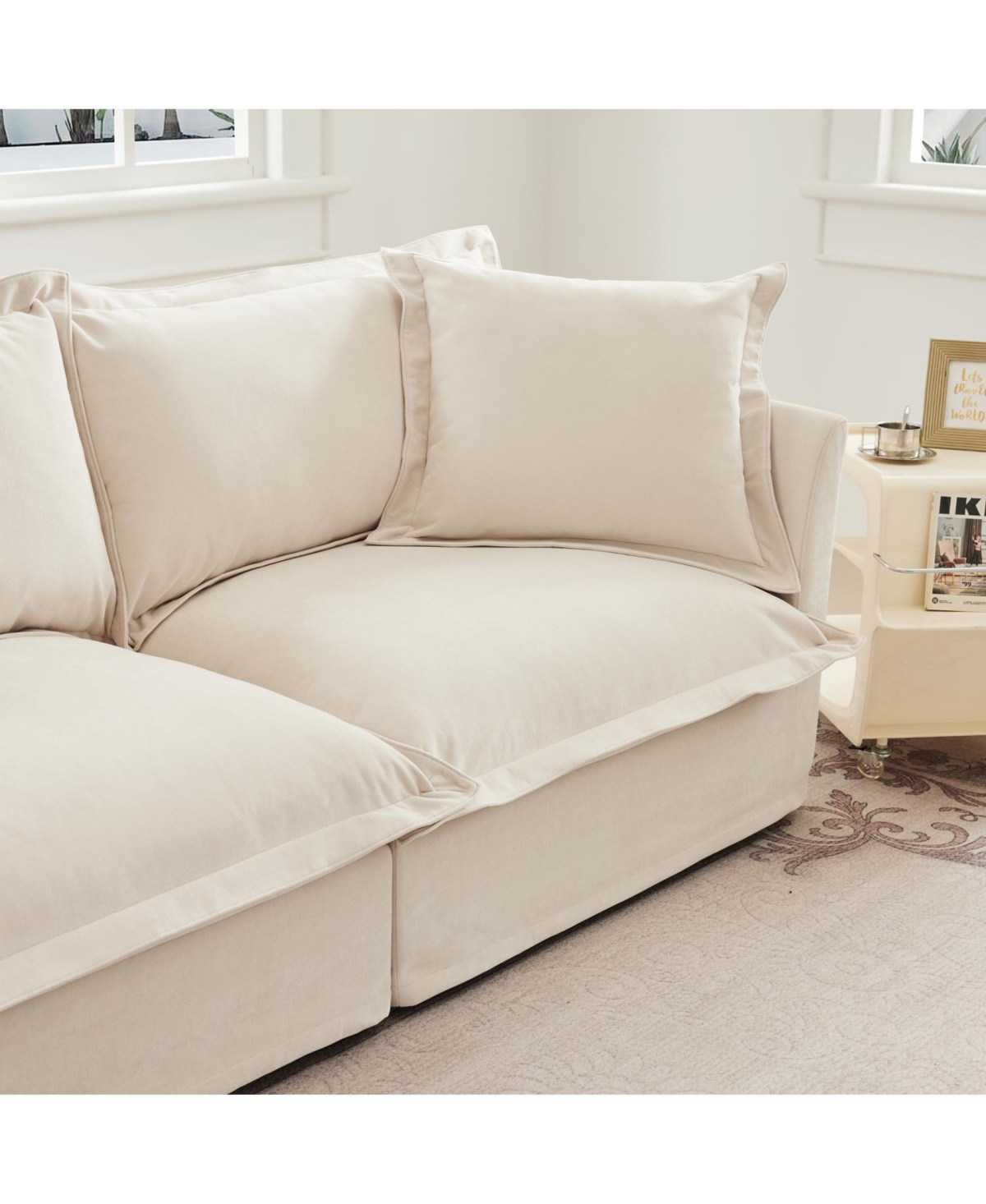 Streamdale Modern 2-Seat Sofa for Small Spaces Comfy Slipcover Couch with Detachable Cover