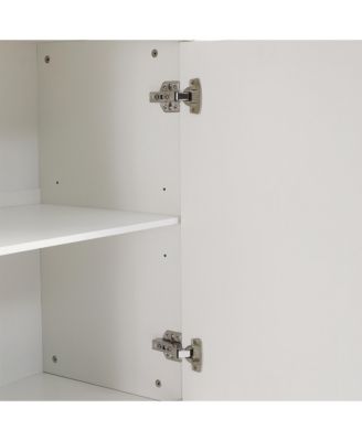 Modern TV Stand for TVs up to 65", with Storage & Solid Wood Legs