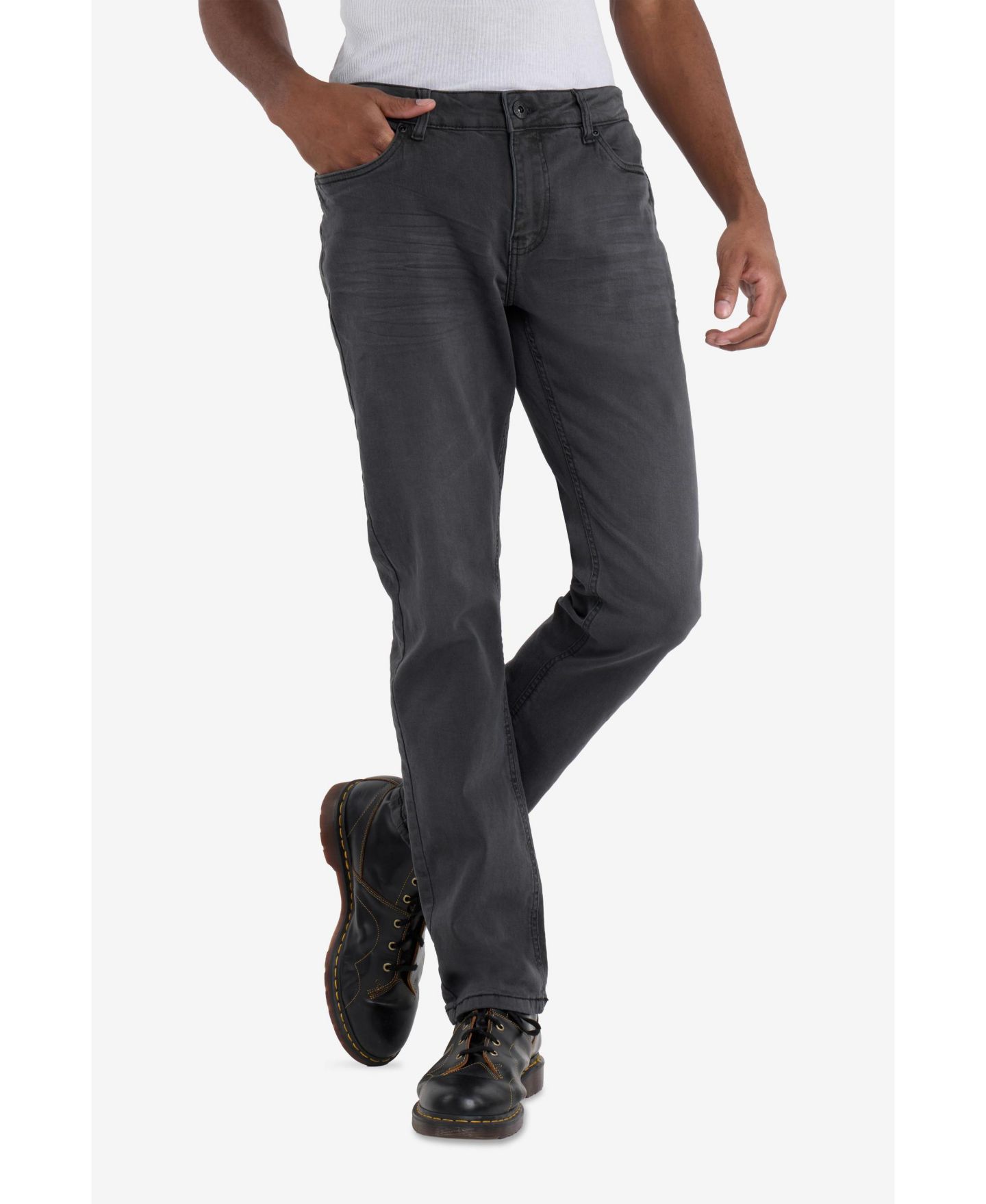 Мужские джинсы CULTURA Slim Fit Stretch, цвет: Тёмный серый — фото 5
