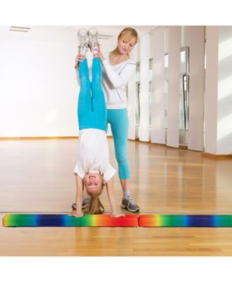 7 Feet Folding Portable Floor Balance Beam with Handles for Gymnasts