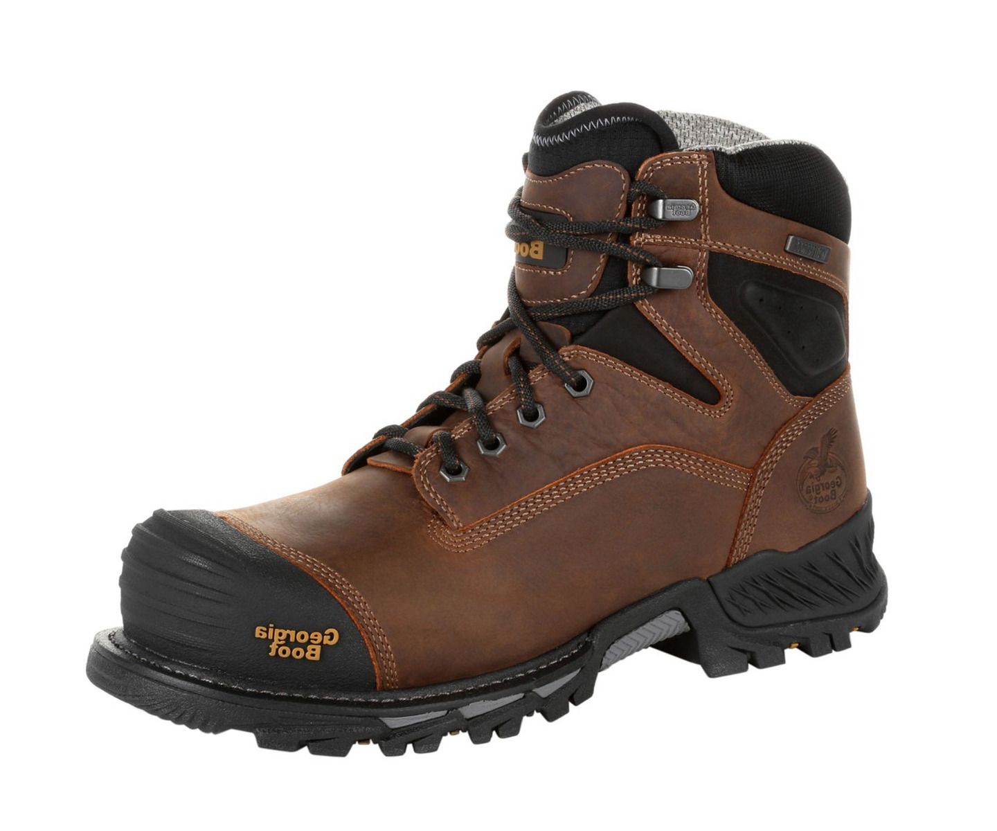 Мужские ботинки GEORGIA BOOT Rumbler Composite Toe Waterproof Work, цвет: Чёрный / Коричневый — фото 7