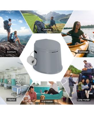 5L Portable Travel Toilet with Paper Holder for Outdoor