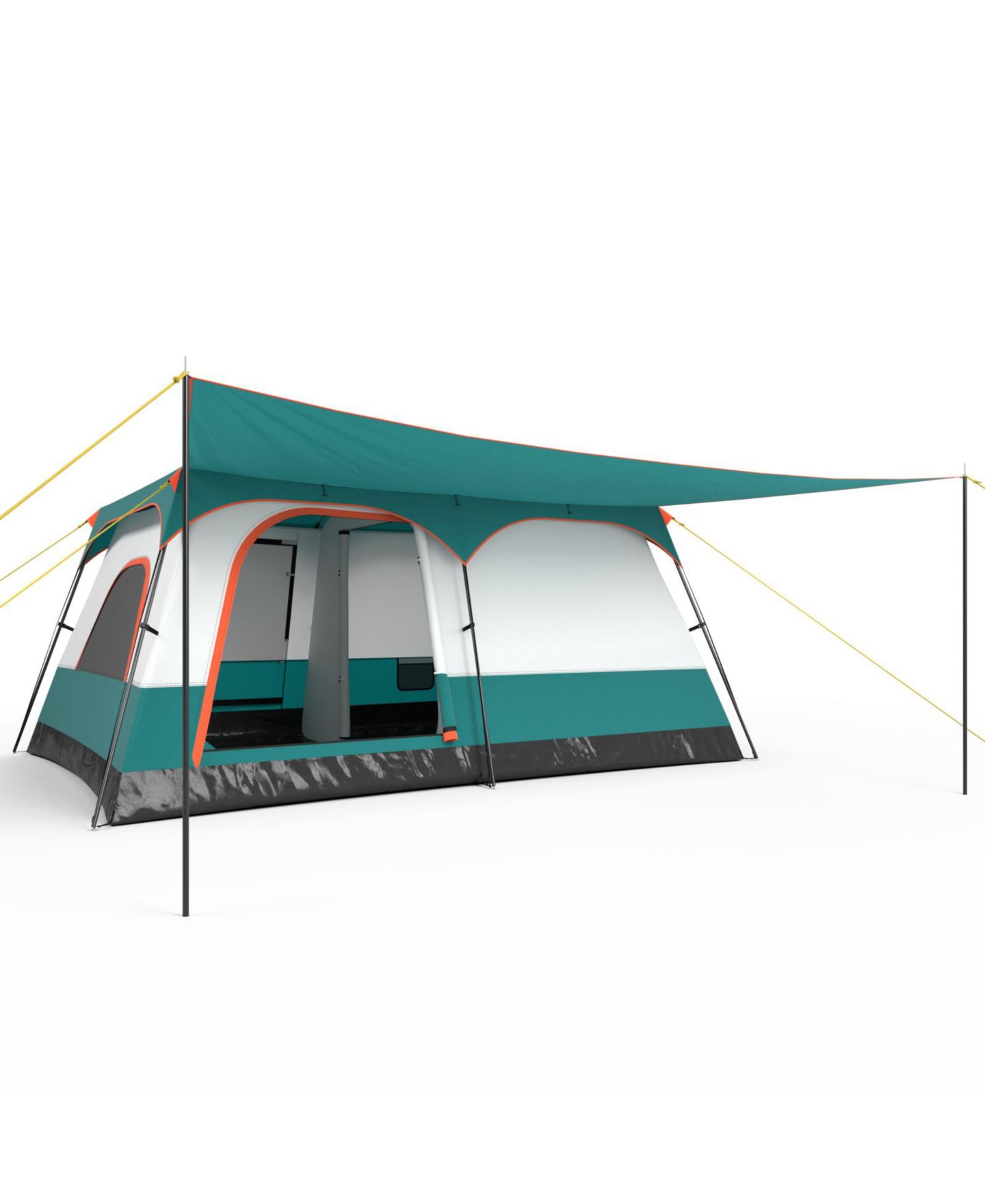 Детская игрушка GOUUN 8-10 Person Camping Tent with Double Rooms and 2 Doors, цвет: Зелёный — фото 1
