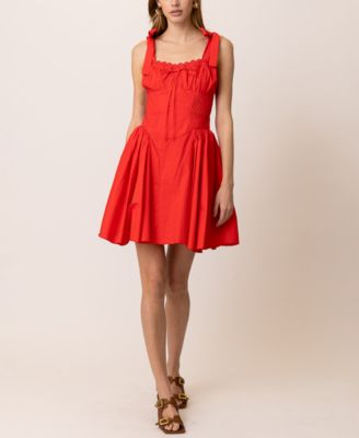Line & Dot - Women's Anessa Pleated-Waist Mini Dress