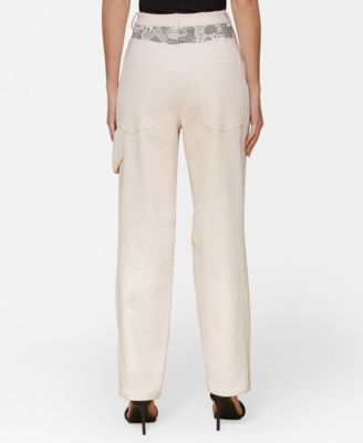 Women's Bandanna-Inset Carpenter Pants