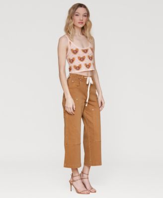 Women's Mid Rise Drawstring-Waist Pants