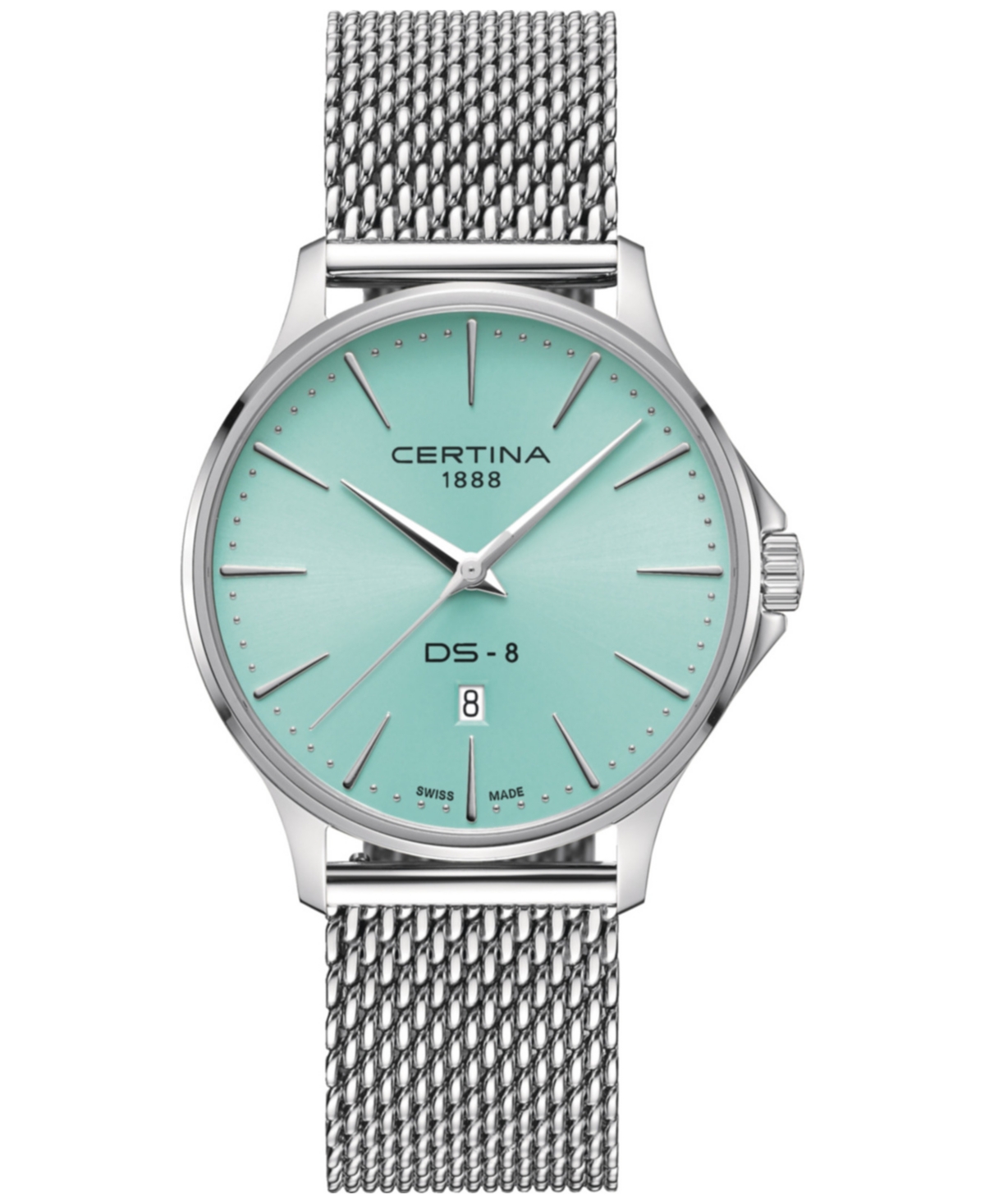 Men's Swiss Ds-8 Stainless Steel Mesh Bracelet Watch 40mm - Blue