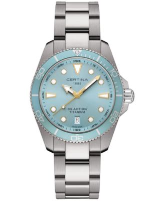 Certina Men's Swiss DS Action Silver-Tone Titanium Bracelet Watch