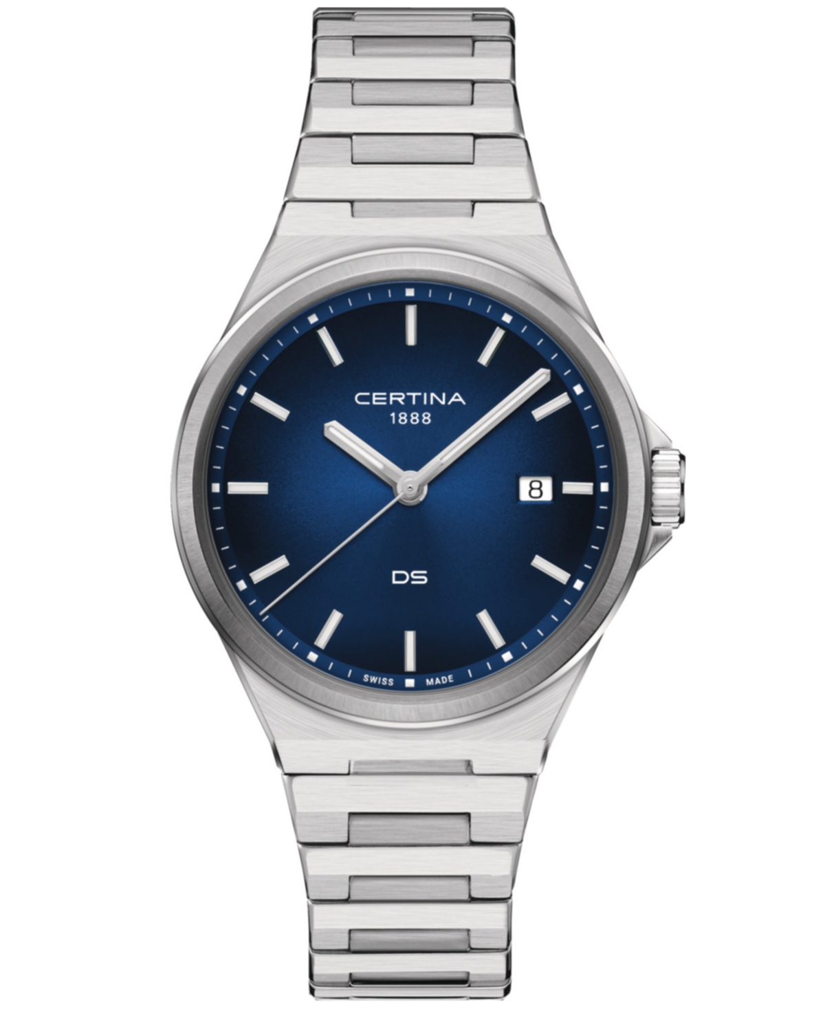 Men's Swiss Ds-7 Stainless Steel Bracelet Watch 39mm - Blue