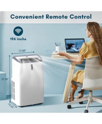 12,000 BTU Portable AC, 3-in-1 Cool/Dehumidify/Fan, Remote, Cools up to 550 sq. ft – Ideal for Room/Office/Bedroom