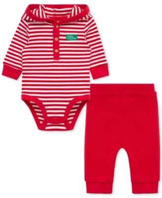Little Me - Baby Boys Cotton Santa Bodysuit & Pants, 2 Piece Set