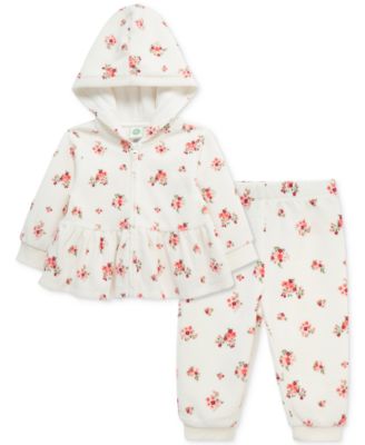 Baby Girls Garden Hoodie & Pants, 2 Piece Set