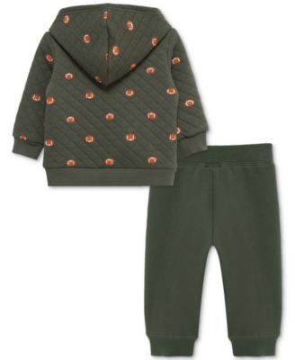 Baby Boys Zip-Up Football Hoodie & Pants, 2 Piece Set