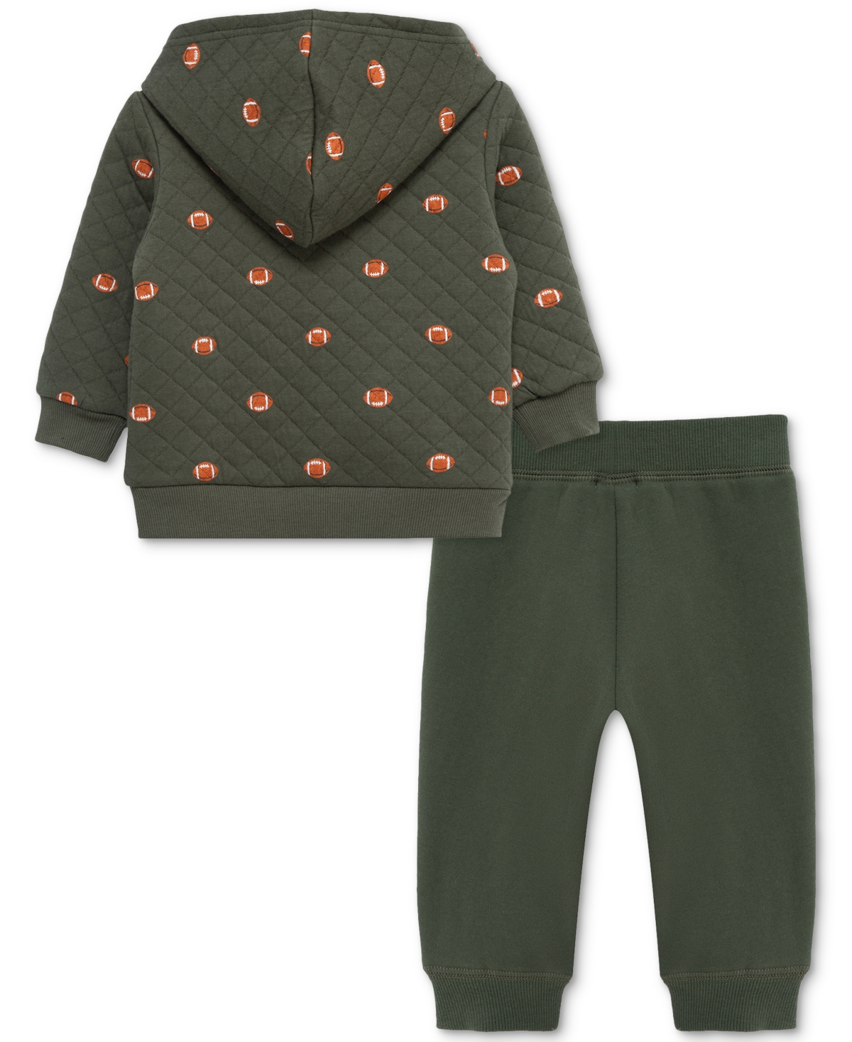 Little Me Baby Boys Zip-Up Football Hoodie & Pants, 2 Piece Set