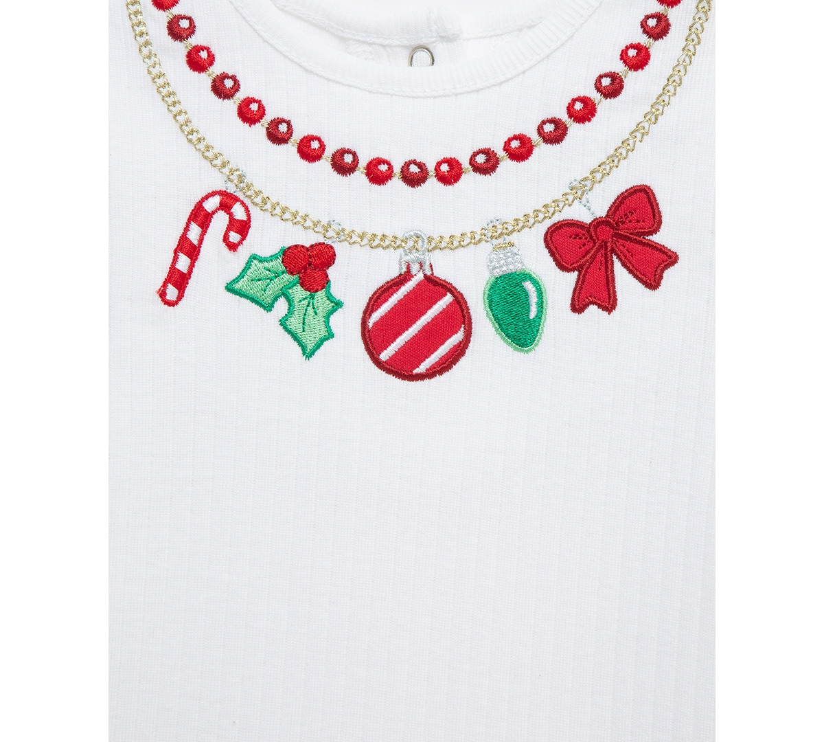 Little Me Baby Girls Necklace-Embroidered Holiday Bodysuit Headband & Skirted Leggings, 3 Piece Set