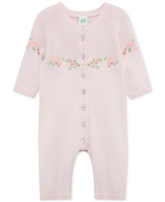 Little Me - Baby Girls Cotton Garland Sweater Coverall