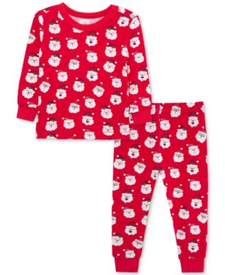 Little Me - Baby Santa-Print Pajama Top & Pants, 2 Piece Set