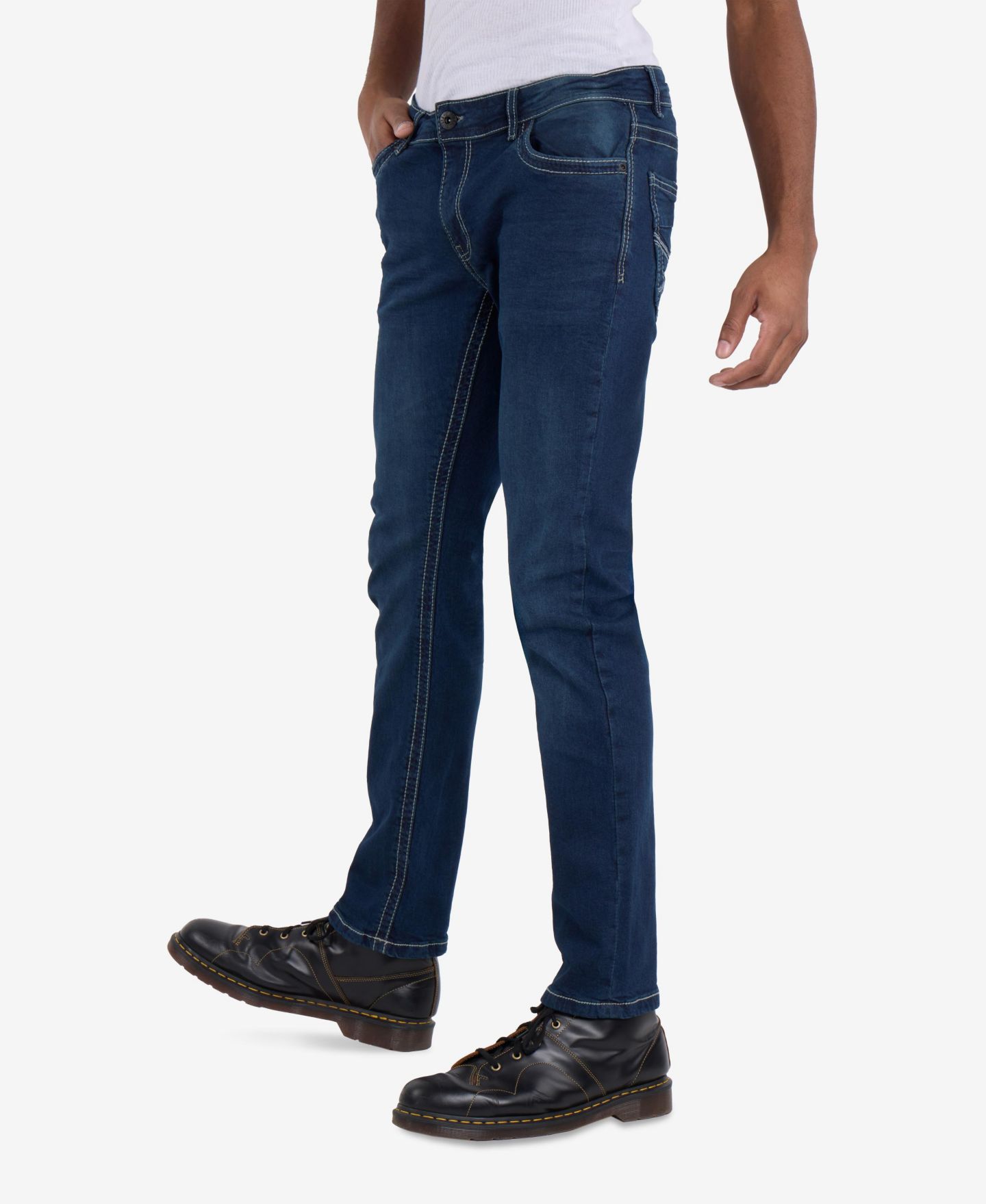 Мужские джинсы CULTURA Modern Fit Saddle Stitch, цвет: Тёмный синий, вариант 1 — фото 3