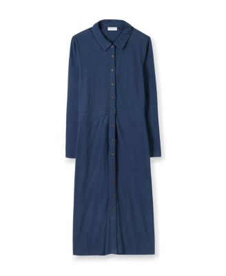 Women's Slub Jersey Shirt Midi Dress