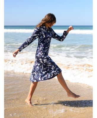 Women's Slub Jersey Shirt Midi Dress