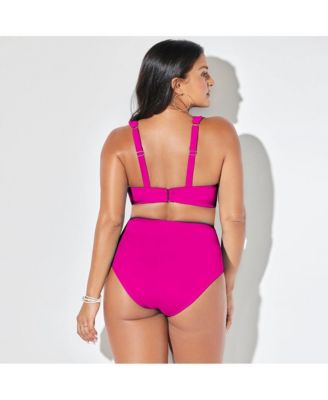 Women's Bra Drape Front Underwire Bikini Top