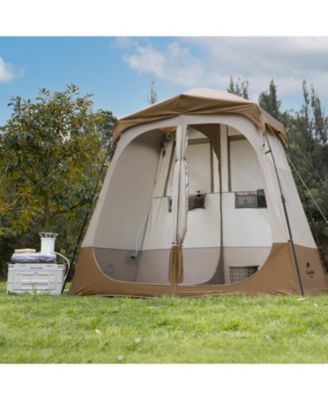 Wet Dry Separation Pop Up Privacy Shower Tent Portable Toilet Outdoor Shower Changing Shed Mobile Toilet