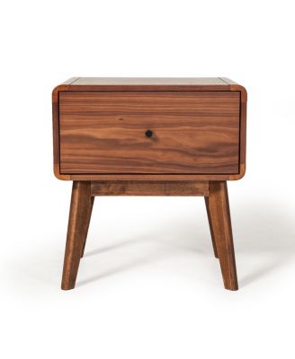 Modern Mid Century Nightstand with Single Drawer