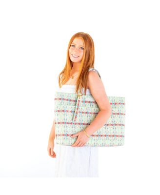 Patterned Quilted Tote Bag