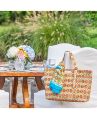 Patterned Quilted Tote Bag