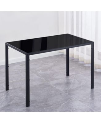 Streamdale Modern Glass Tabletop Dining Table for 4 - Durable & Elegant