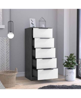Five Drawer Standard Chest for Bedroom Storage and Clothes Organization