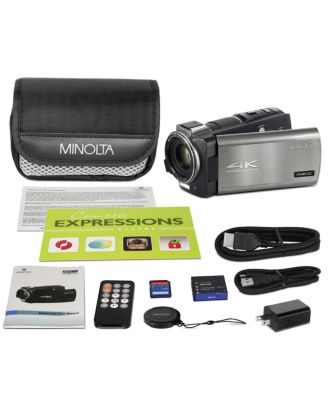 MN4K100Z 28MP 4K Ultra HD 3.5" Touchscreen Night Vision Camcorder, Gunmetal