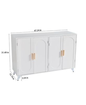 Streamdale Modern 4-Door Buffet Cabinet with Removable Shelves