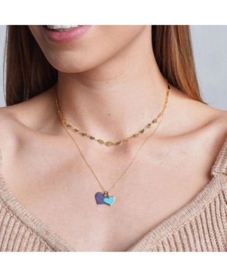 Amethyst Heart Charm 14K Gold - 14 millimeters