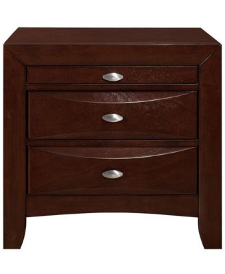 Charming Wood Nightstand with Three Drawers for Bedroom