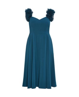Women's Roselyn Ruffle Tulle Midi Dress