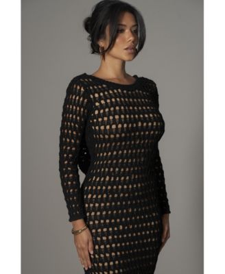 Women's Terra Cotta Serene Wonders Crochet Dress