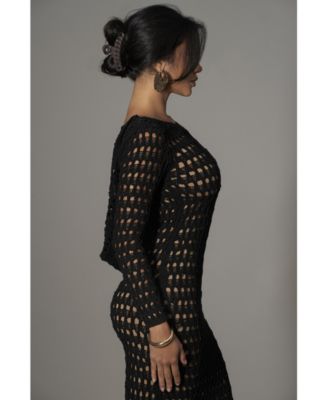 Women's Terra Cotta Serene Wonders Crochet Dress