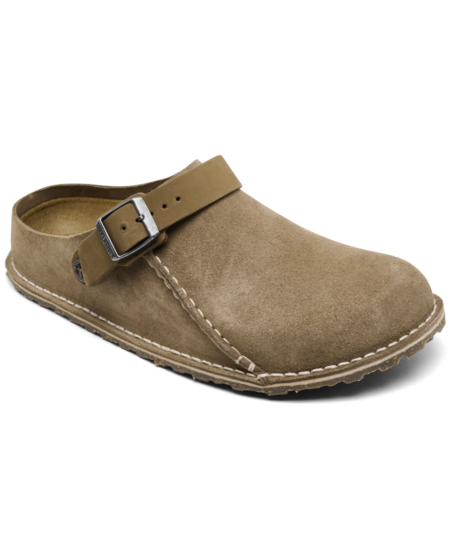 Женские замшевые сабо Birkenstock Lutry 365, цвет: Серый серо-коричневый — фото 1