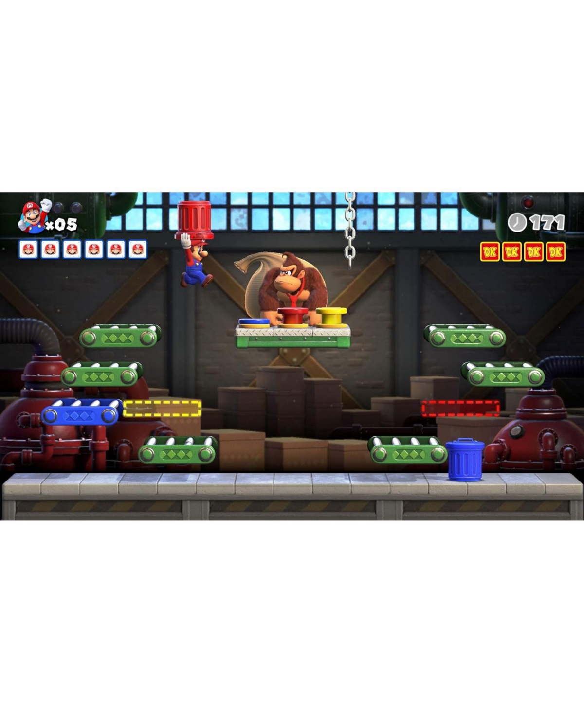 Nintendo Switch White Oled Console with Mario vs. Donkey Kong, MightySkins Console and Controller Skin Voucher, and 2 Year Cps Extended Warranty