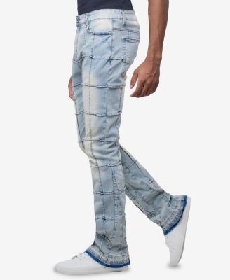 Men's Box Panel Fashion Stacked Jeans